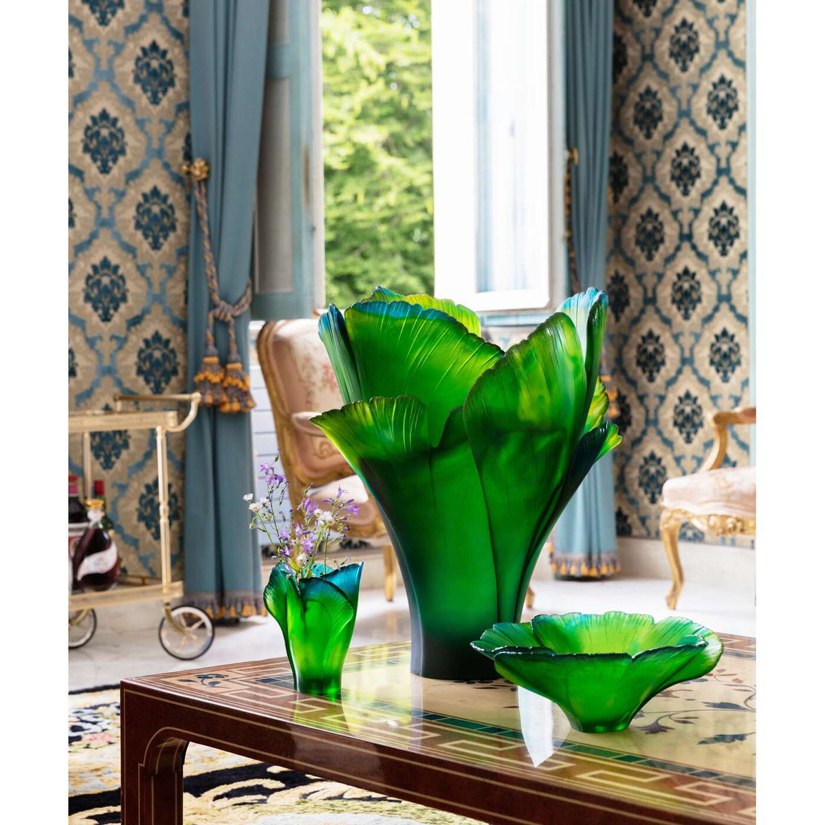 Daum Ginkgo Bowl – Green, alternate view