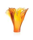 Daum Ginkgo Large Vase — Amber
