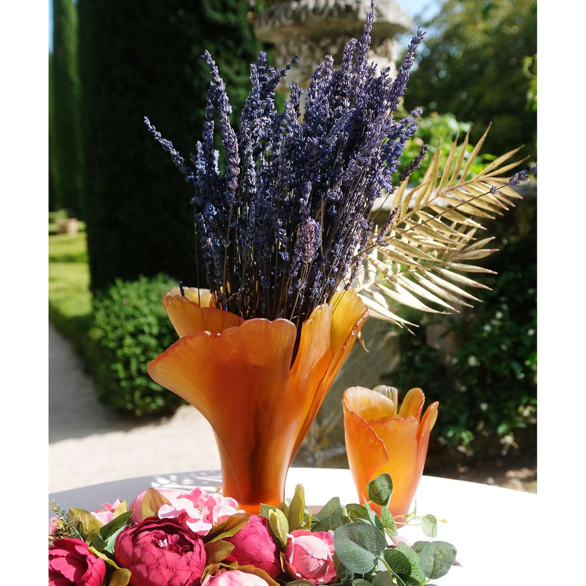 Daum Ginkgo Large Vase – Amber, alternate view