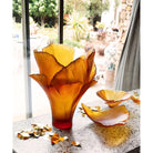 Daum Ginkgo Magnum Vase 99ex – Amber, alternate view