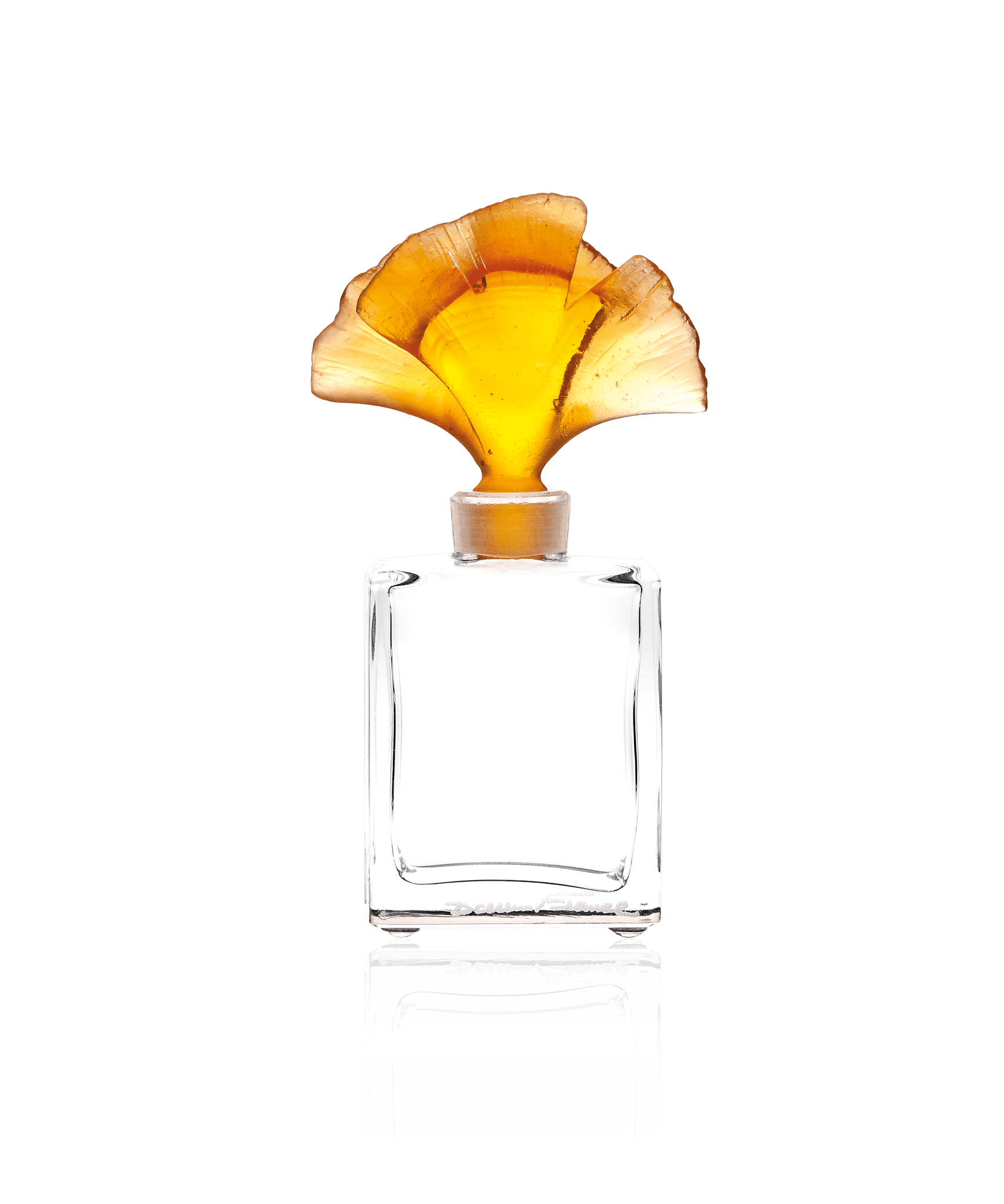Daum Ginkgo Perfume Bottle Amber
