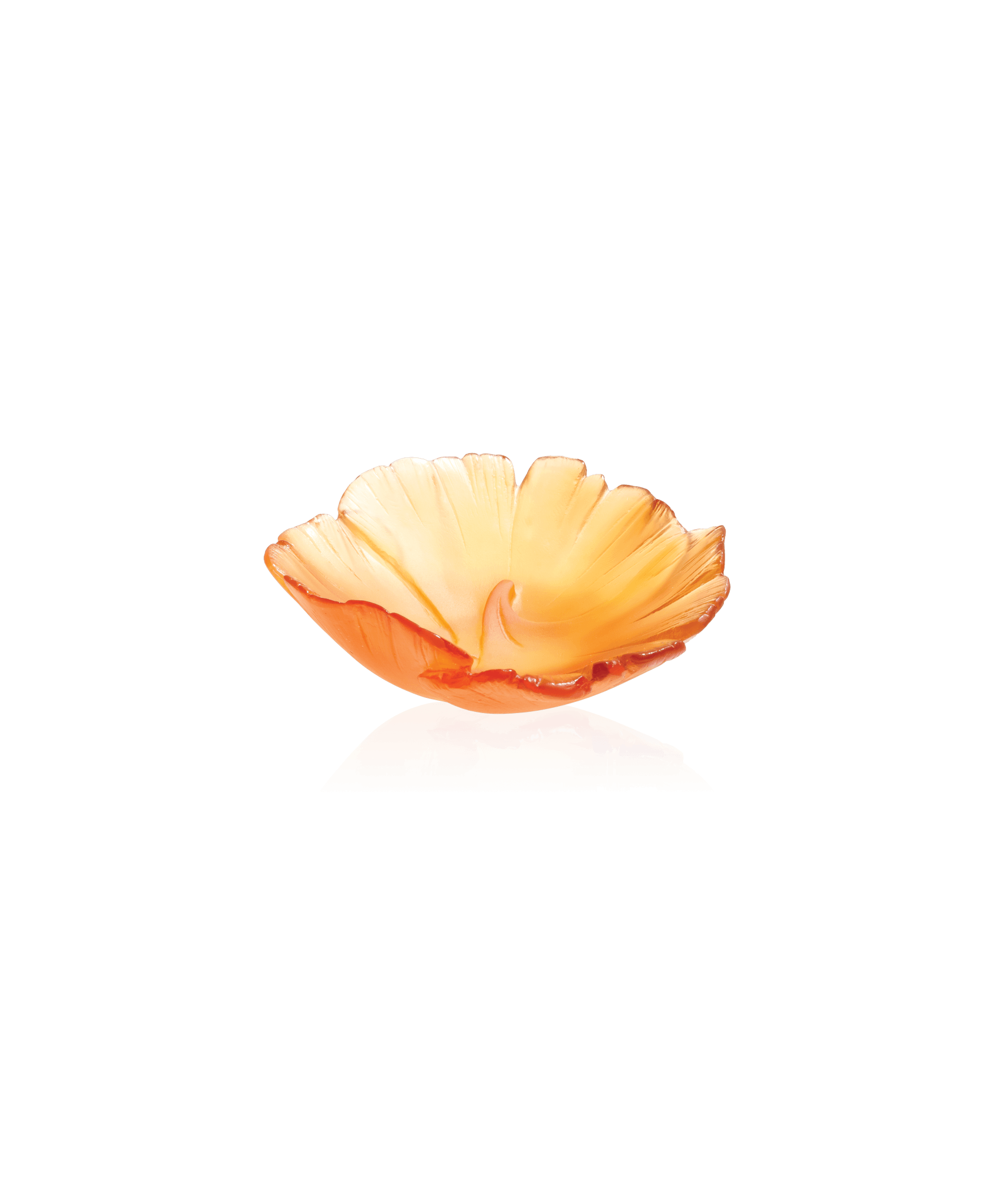 Daum Ginkgo Small Bowl Amber