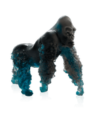 Daum Gorille À Dos Argenté Grey By Jean No 125ex Sculpture — Blue
