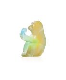 Daum Horoscope Monkey with Peach Sculpture