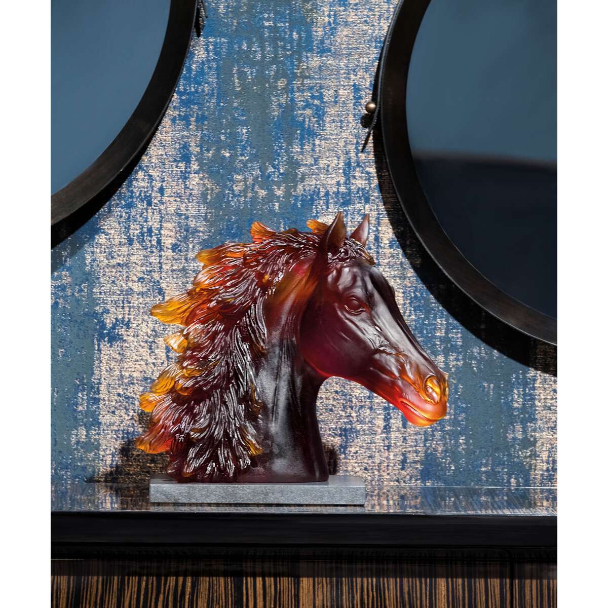 Daum Horse Head Scullpture 500ex Sculpture, alternate view