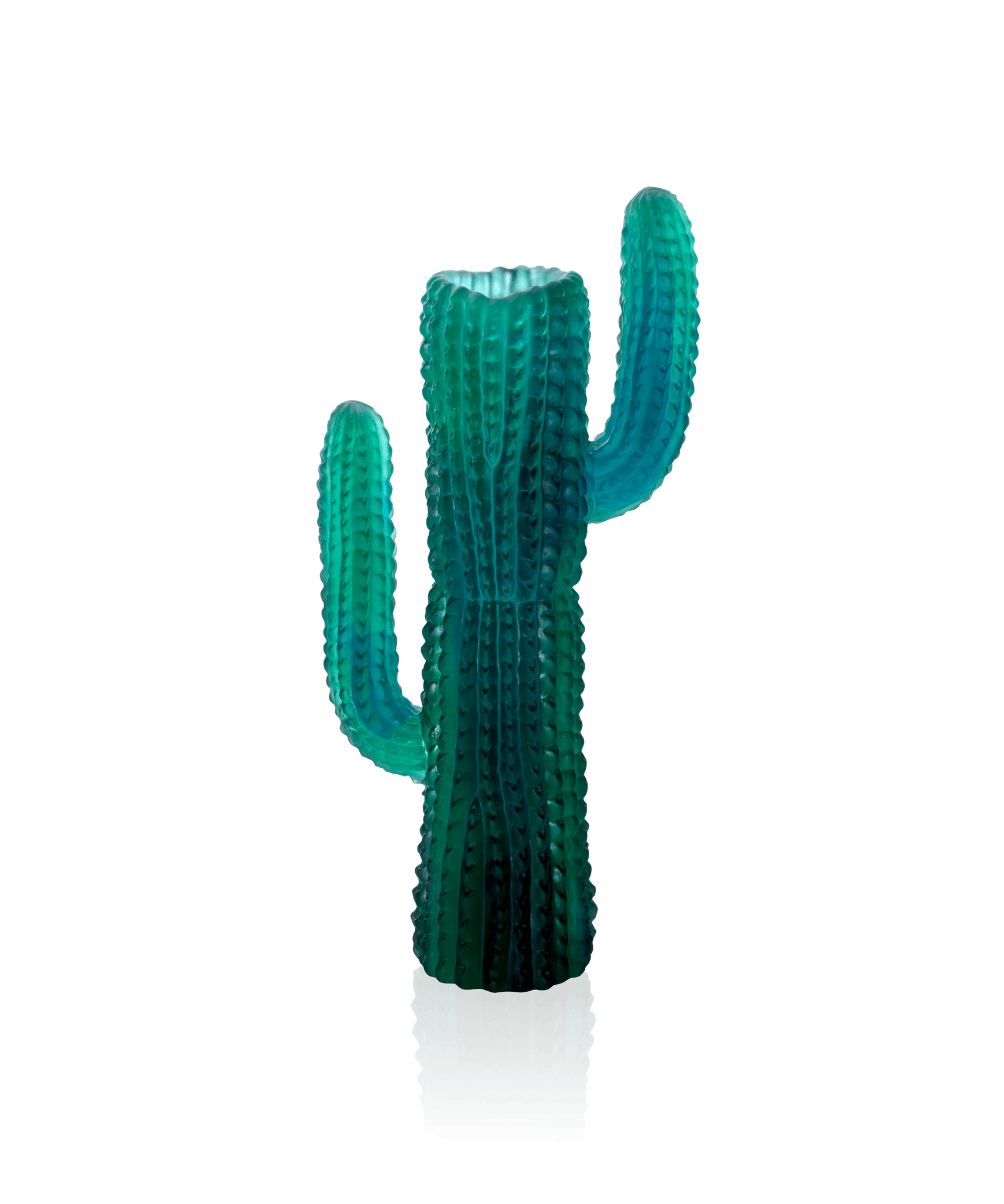 Daum Jardin De Cactus Vase By Emilio Robba — Green