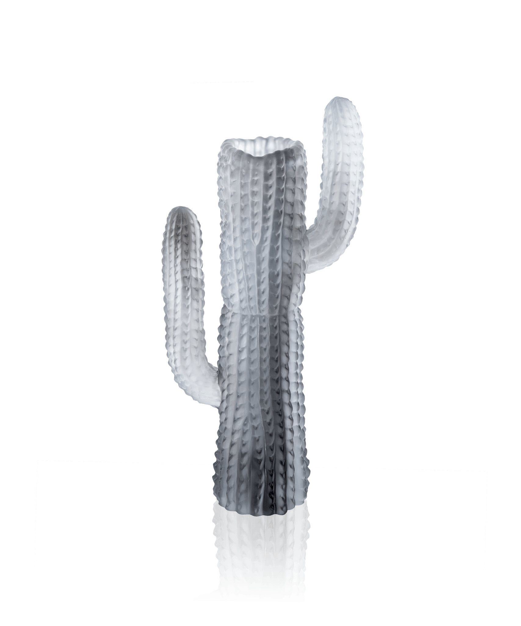 Daum Jardin De Cactus Vase By Emilio Robba — Grey