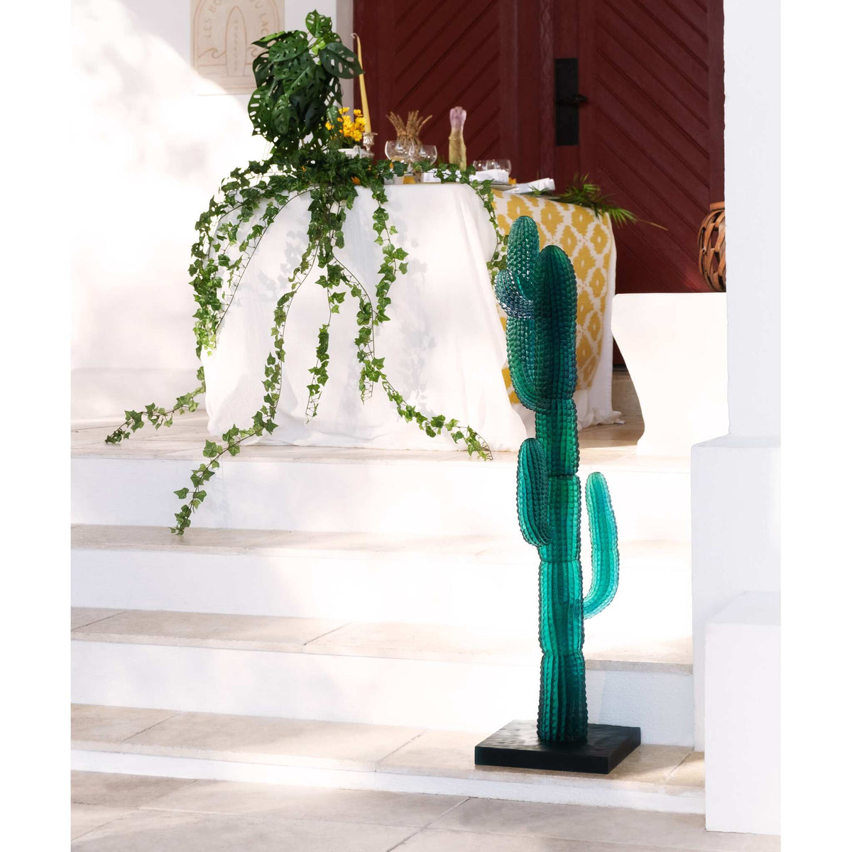 Daum Jardin De Cactus XL Cactus Green By Emilio Robba 125ex Sculpture, alternate view