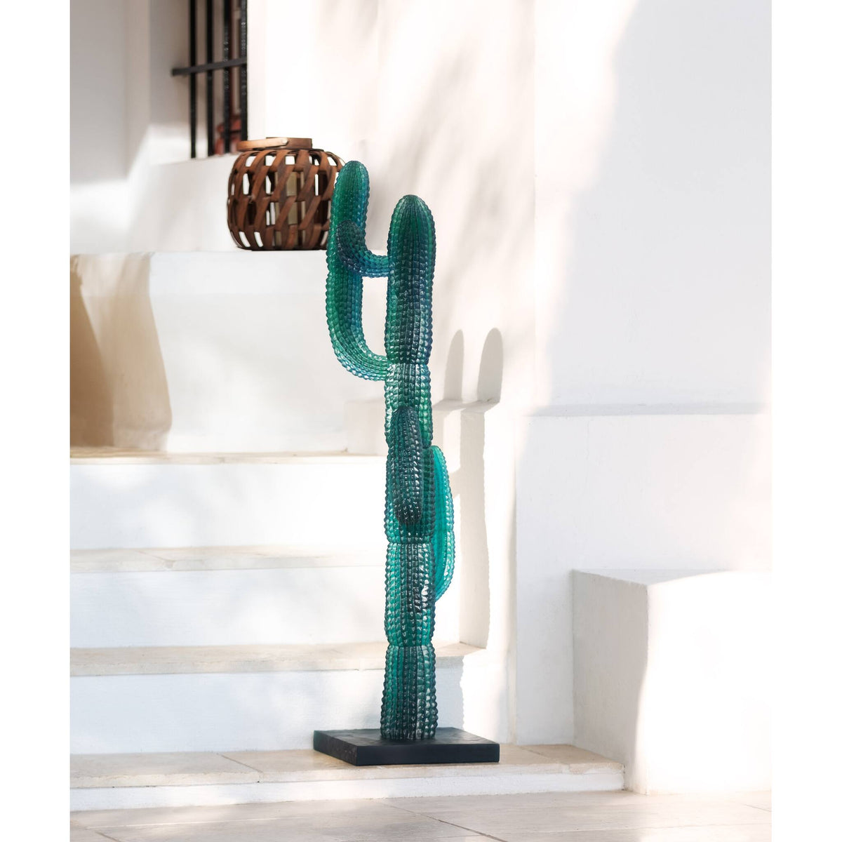 Daum Jardin De Cactus XL Cactus Green By Emilio Robba 125ex Sculpture, alternate view