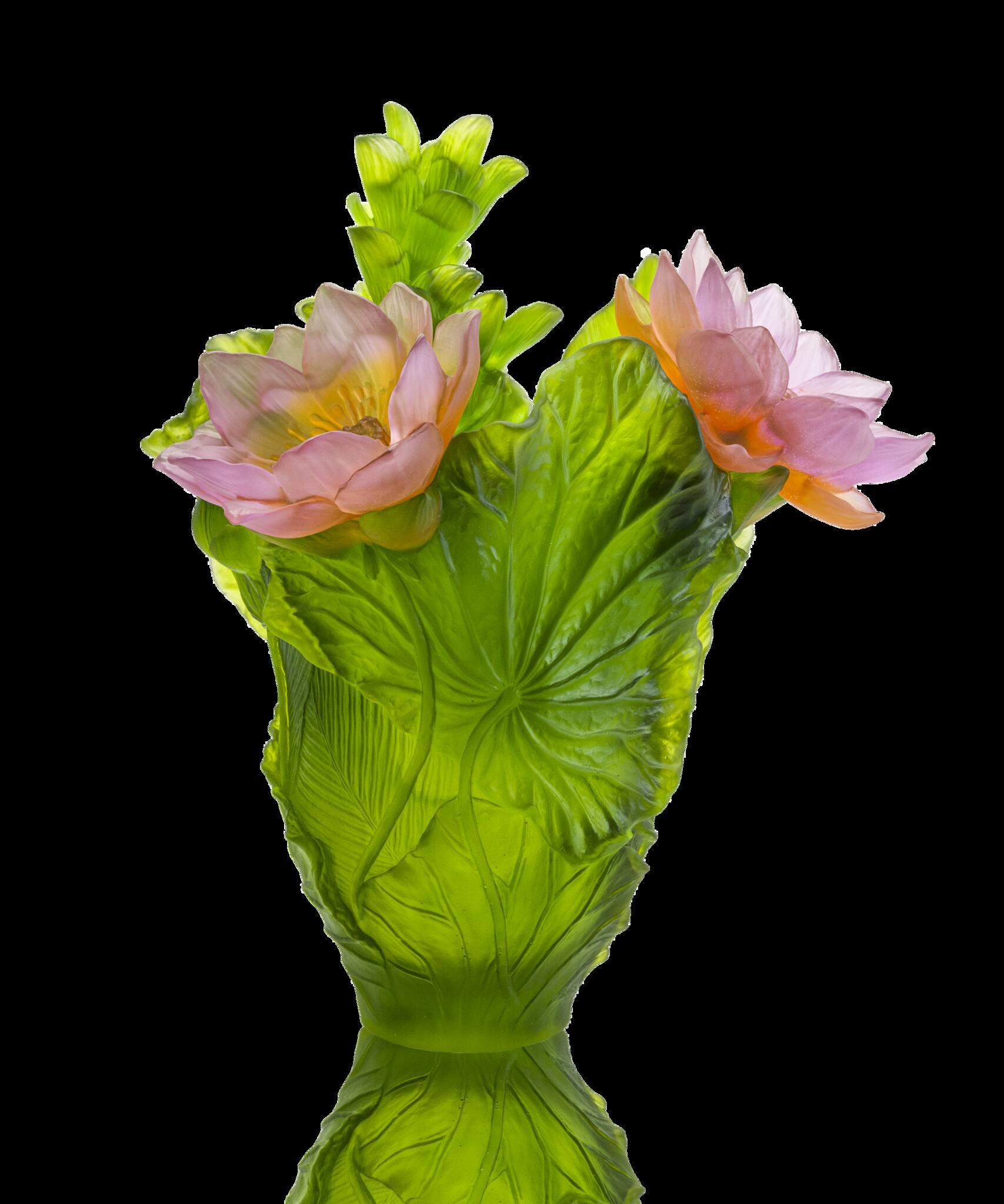 Daum Jardin De Lotus Magnum Vase 99ex