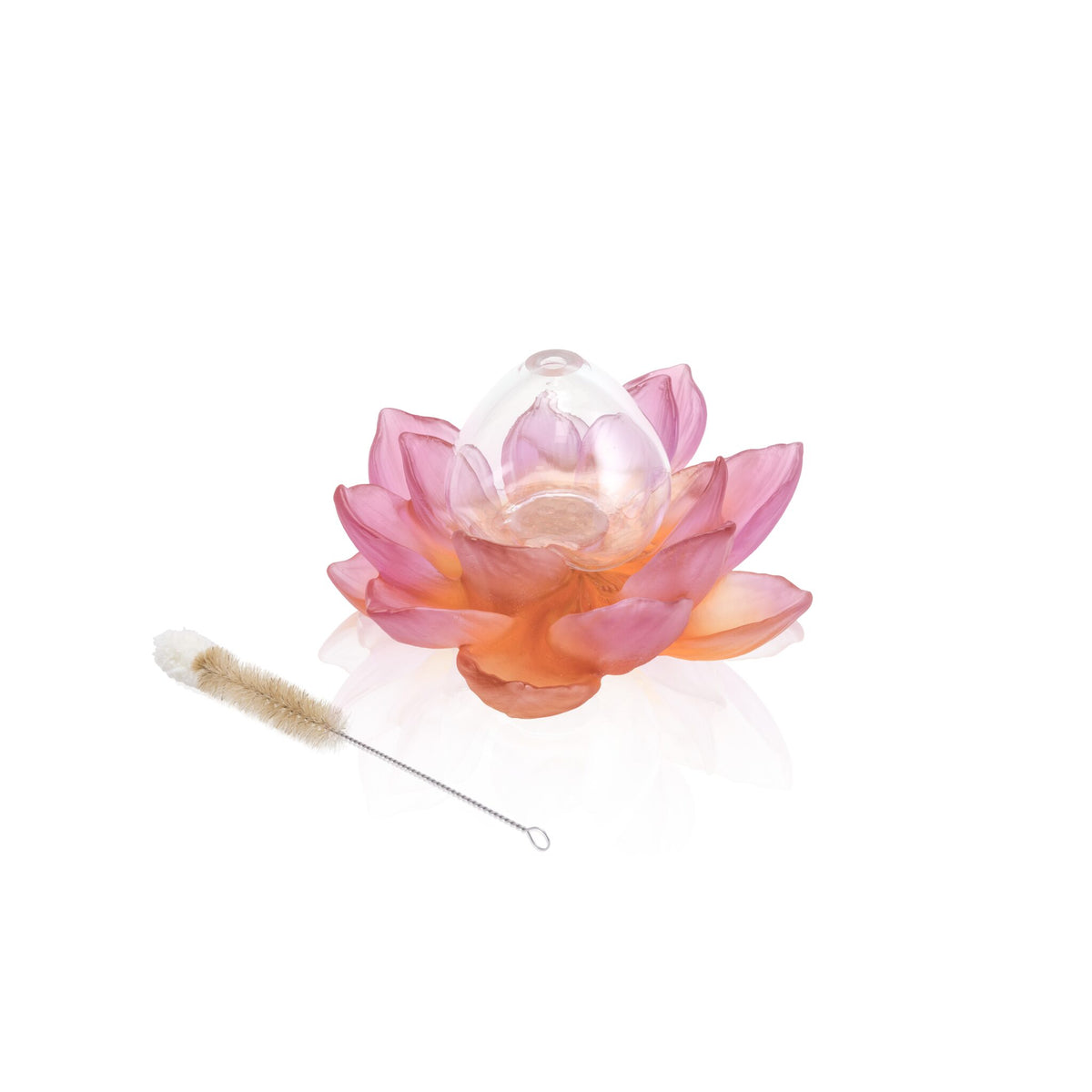 Daum Jardin De Lotus Soliflore Vase – Amber pink, alternate view