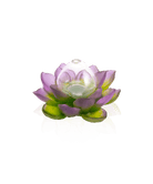 Daum Jardin De Lotus Soliflore Vase — Purple green