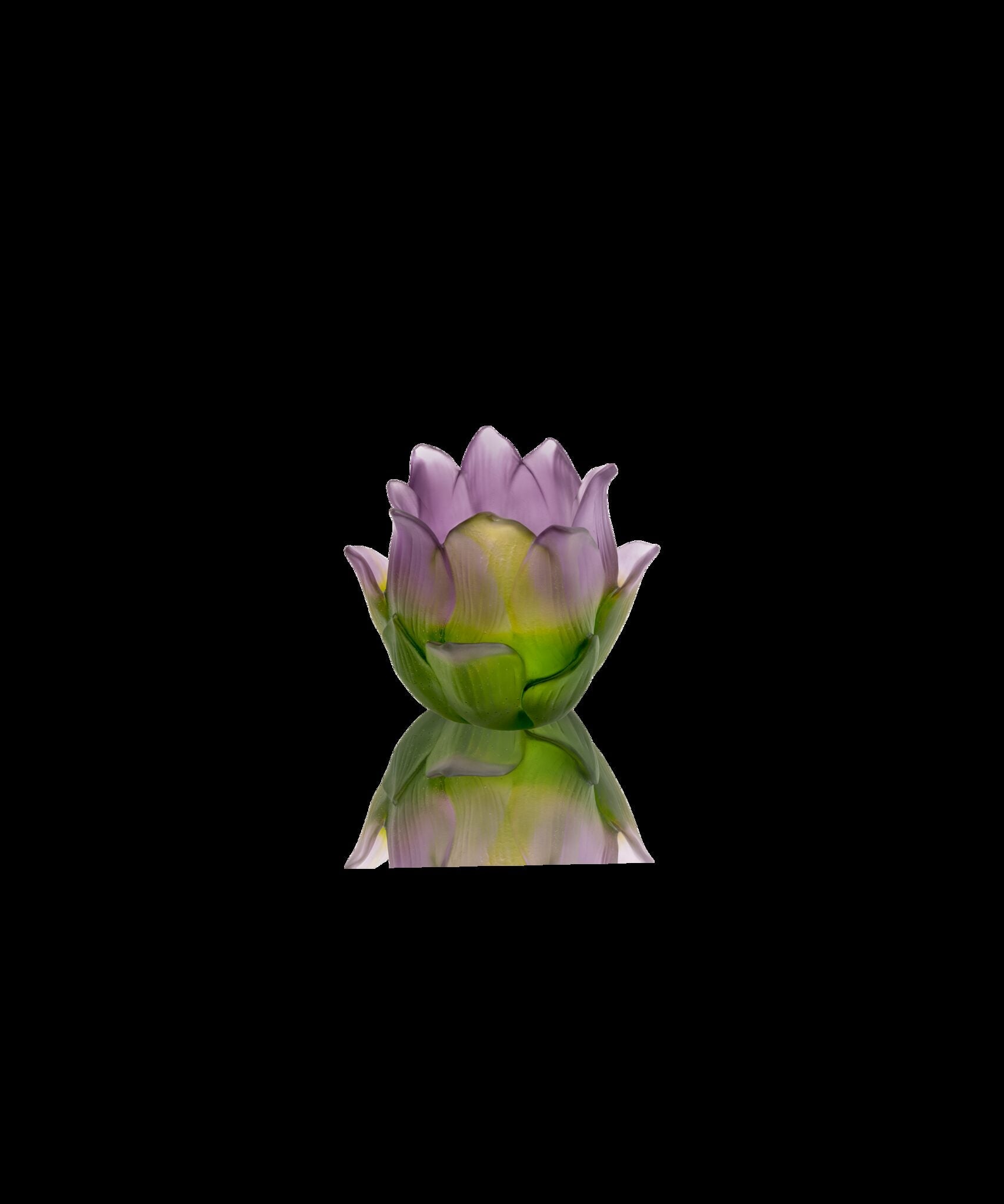 Daum Jardin De Lotus Vase-candle Holder 250ex