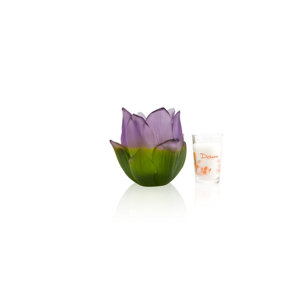 Daum Jardin De Lotus Vase-candle Holder 250ex, alternate view