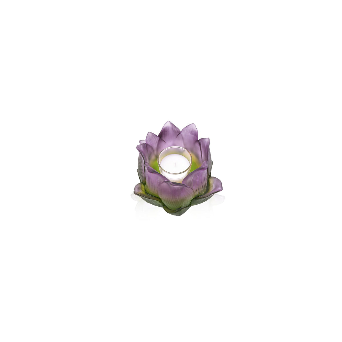 Daum Jardin De Lotus Vase-candle Holder 250ex, alternate view