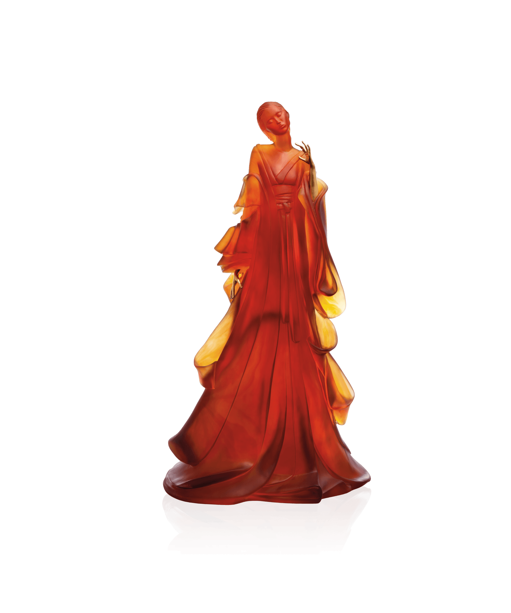 Daum Kabuki By Marie Paule Deville Chabrolle 375ex Sculpture — Amber