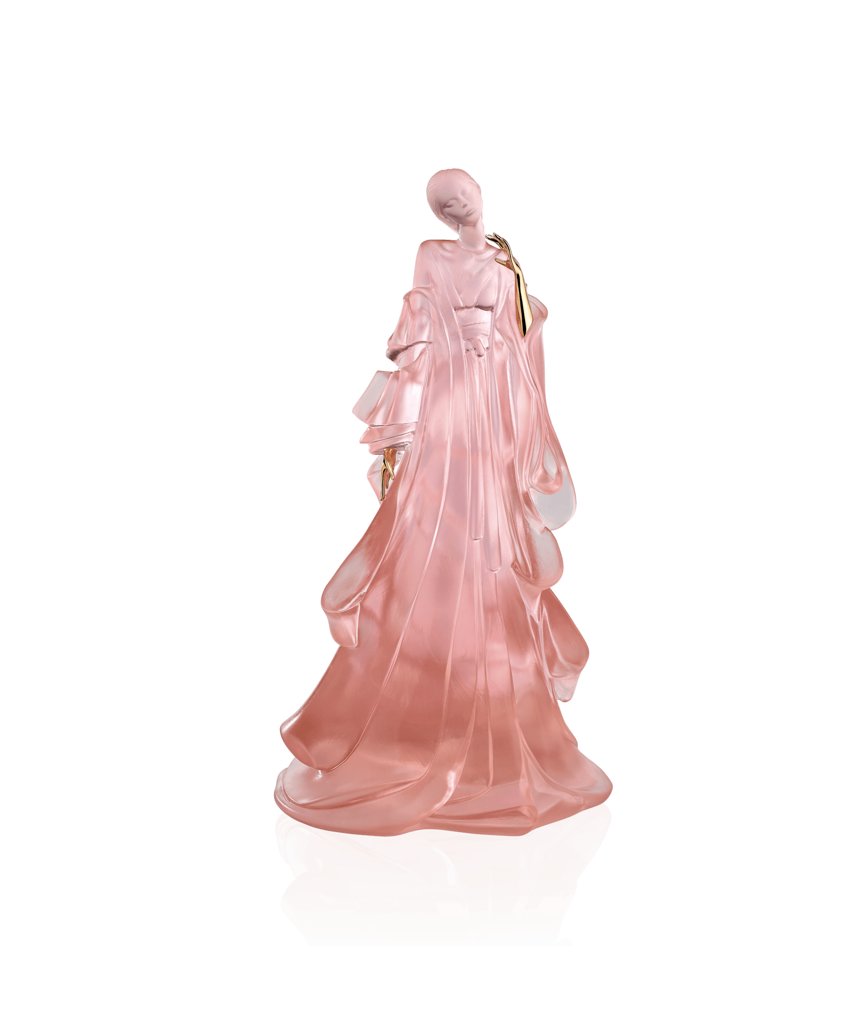 Daum Kabuki By Marie Paule Deville Chabrolle 375ex Sculpture — Pink