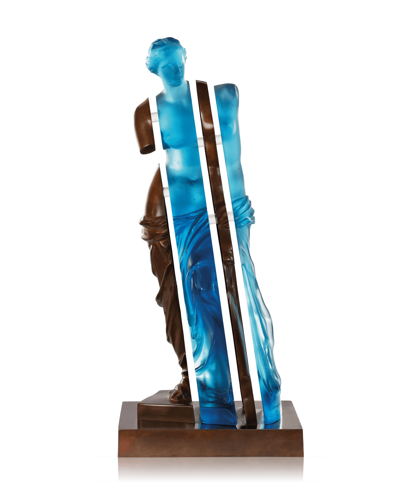 Daum L'Ame De Vénus Blue and Bronze By Arman 125ex Sculpture