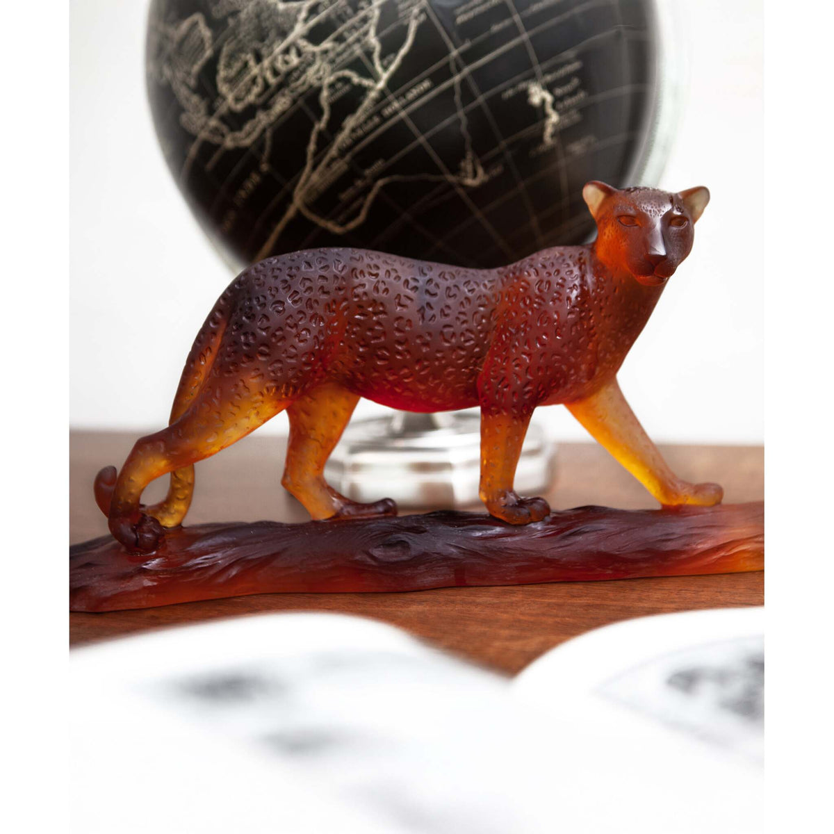 Daum Léopard Leopard Sculpture 500ex – Tropical, alternate view
