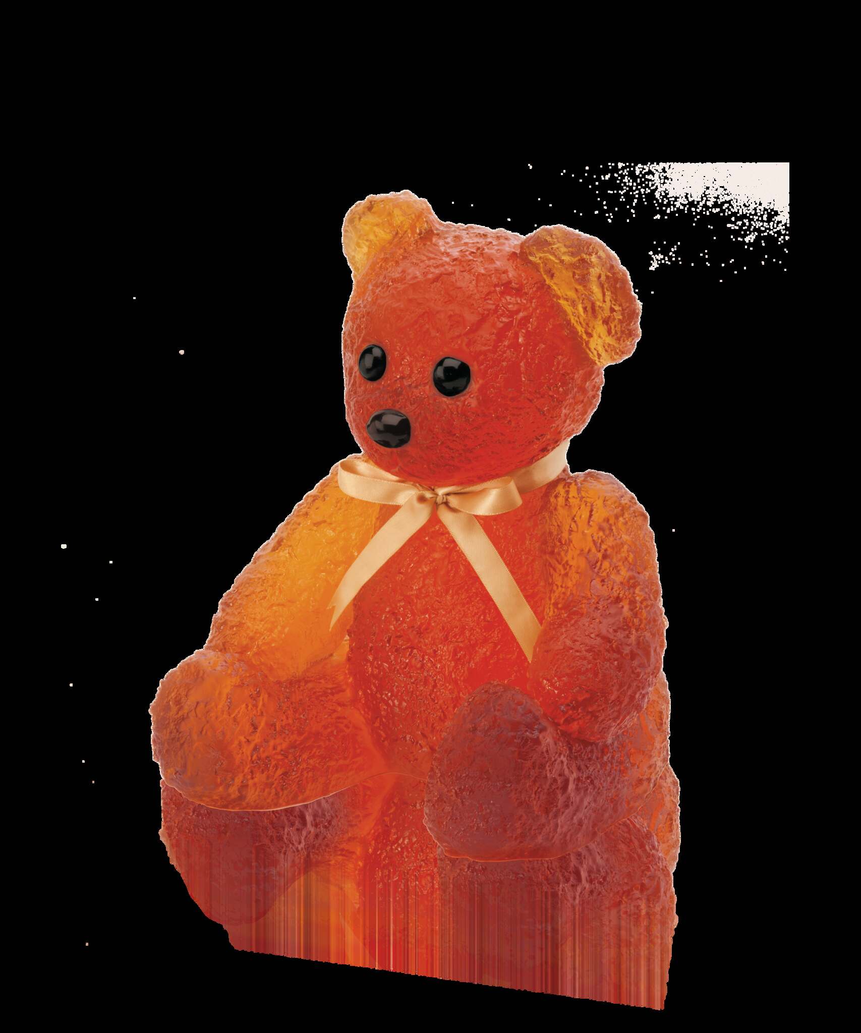 Daum Large Doudours Amber By Serge Mansau 375ex Sculpture