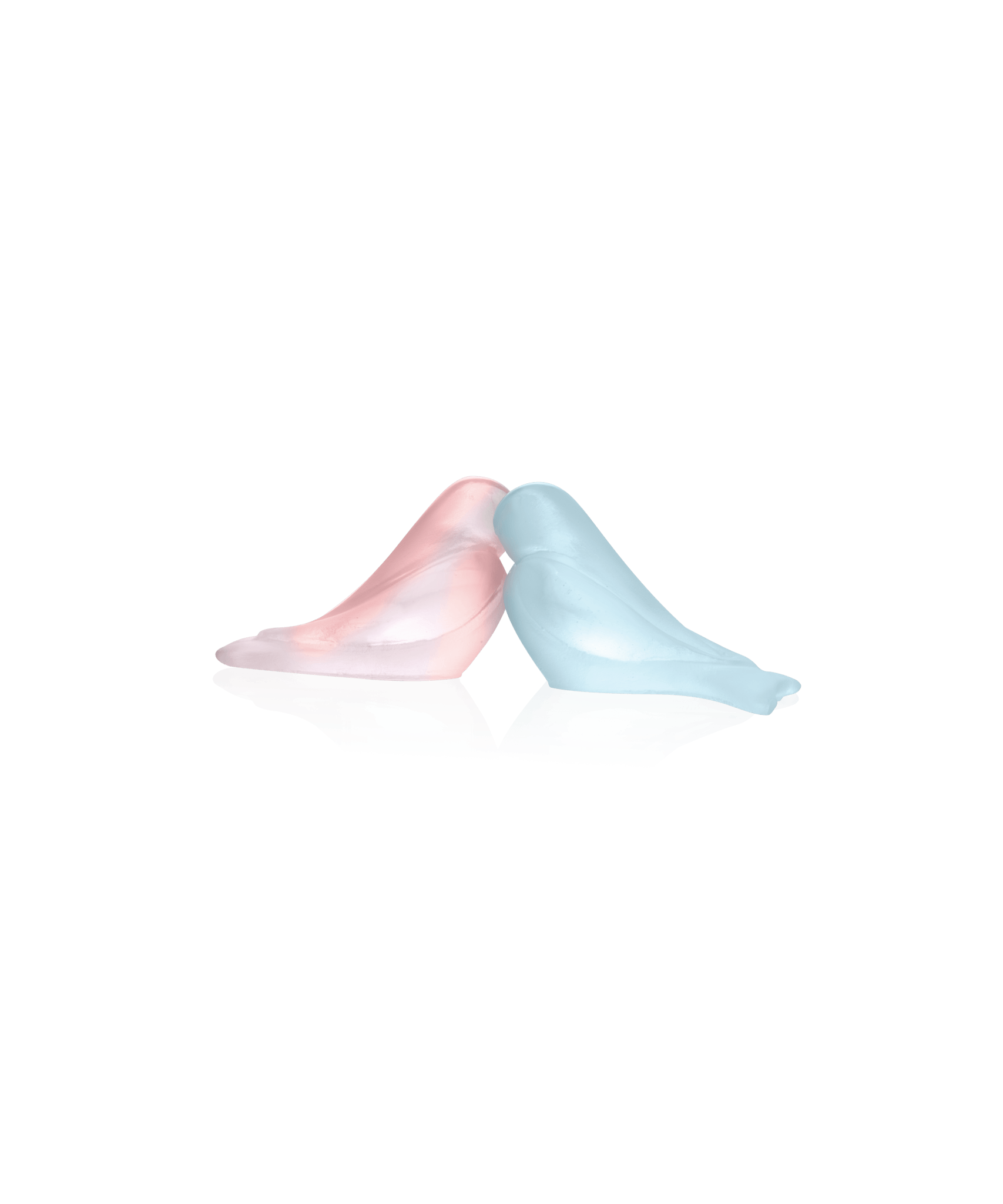 Daum Les Fiancés and By Pierre Yves Rochon Sculpture — Pink blue