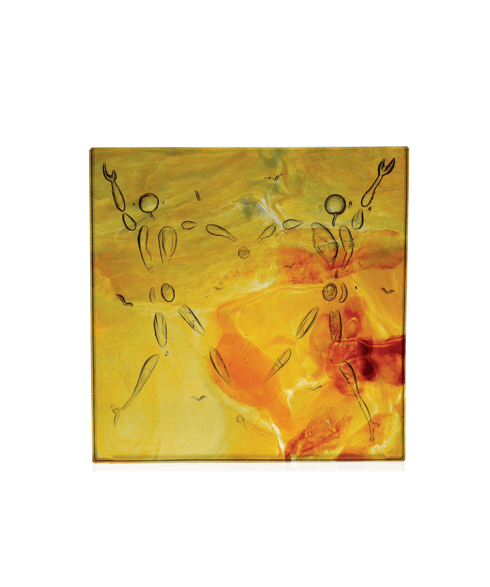 Daum Love Dance By Jérôme Mesnager Sculpture — Amber 250ex