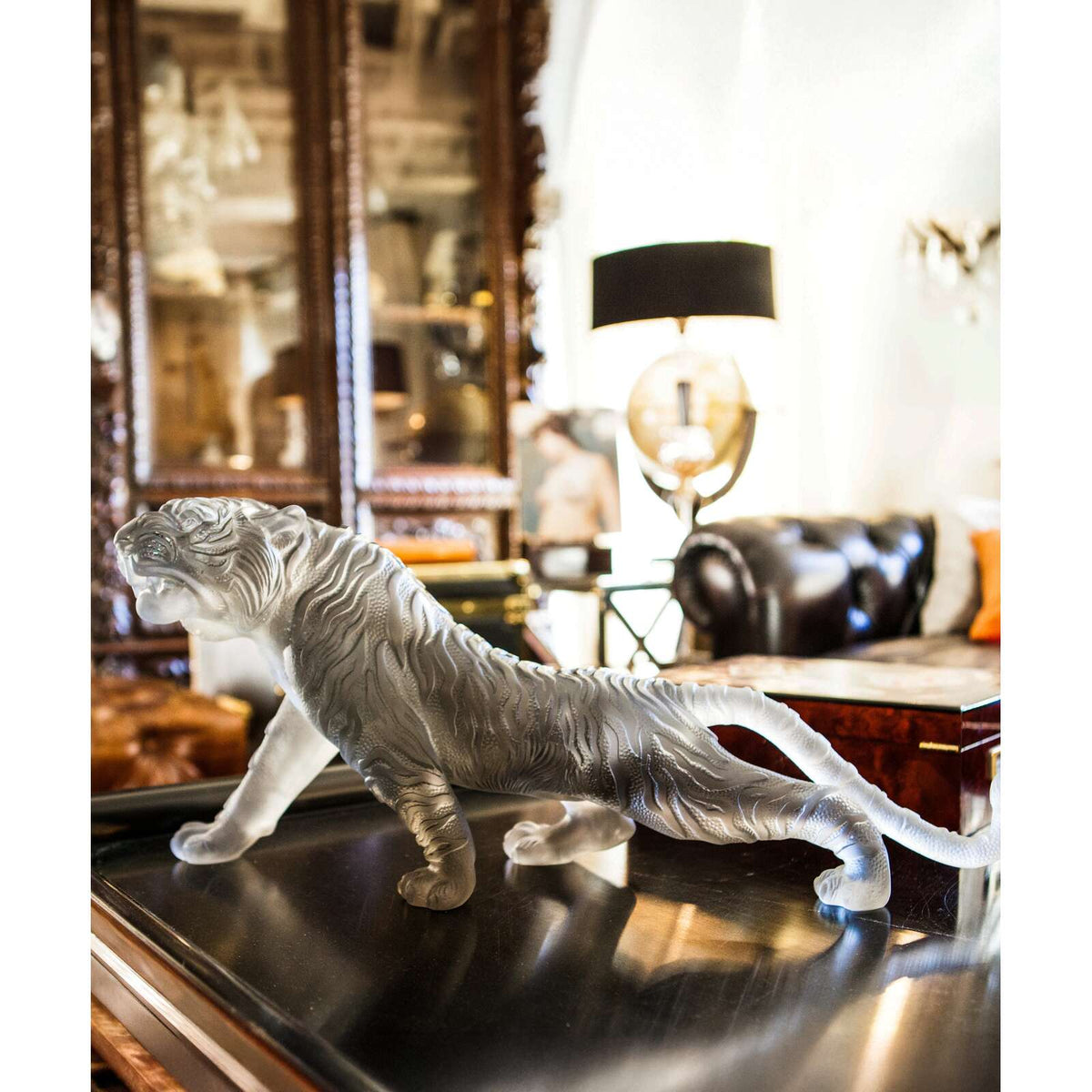 Daum Magnum Bengal Tiger 88ex Sculpture – Grey, alternate view