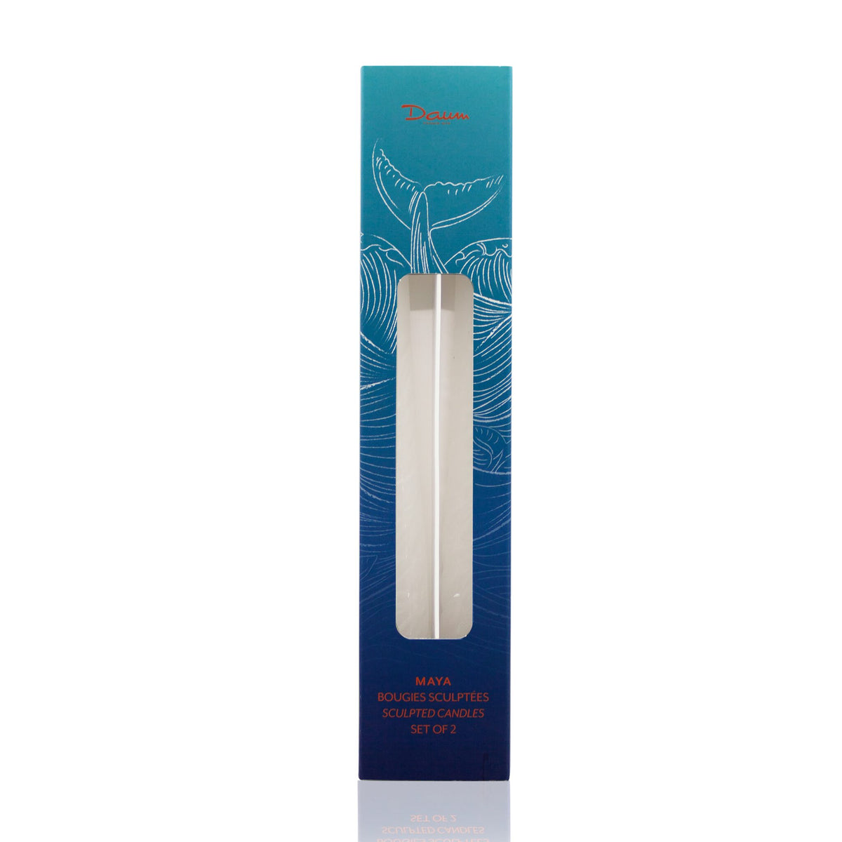 Daum Maya Set of 2 Sculpted Candles Candleholder, alternate view