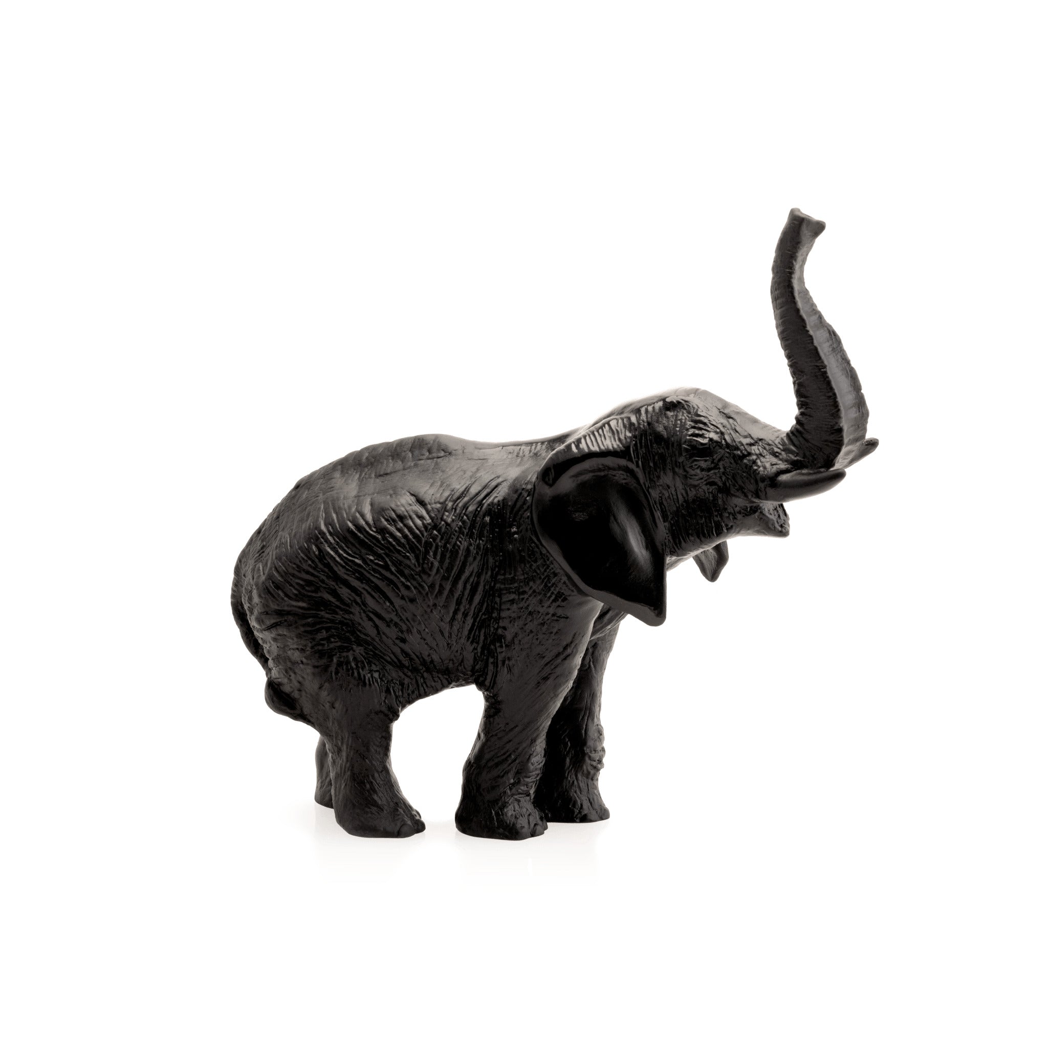 Daum Medium Elephant By Jean François Leroy Sculpture — Black