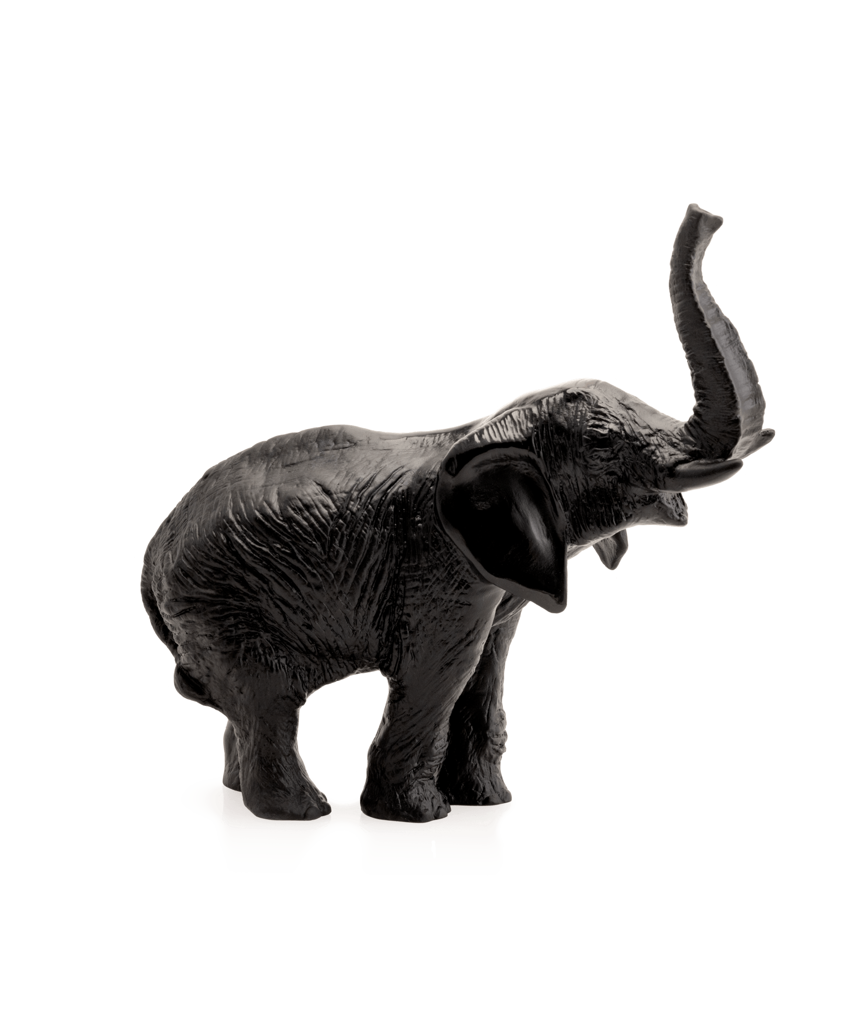 Daum Medium Elephant By Jean François Leroy Sculpture — Black