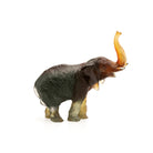 Daum Medium Elephant By Jean François Leroy Sculpture — Green and amber