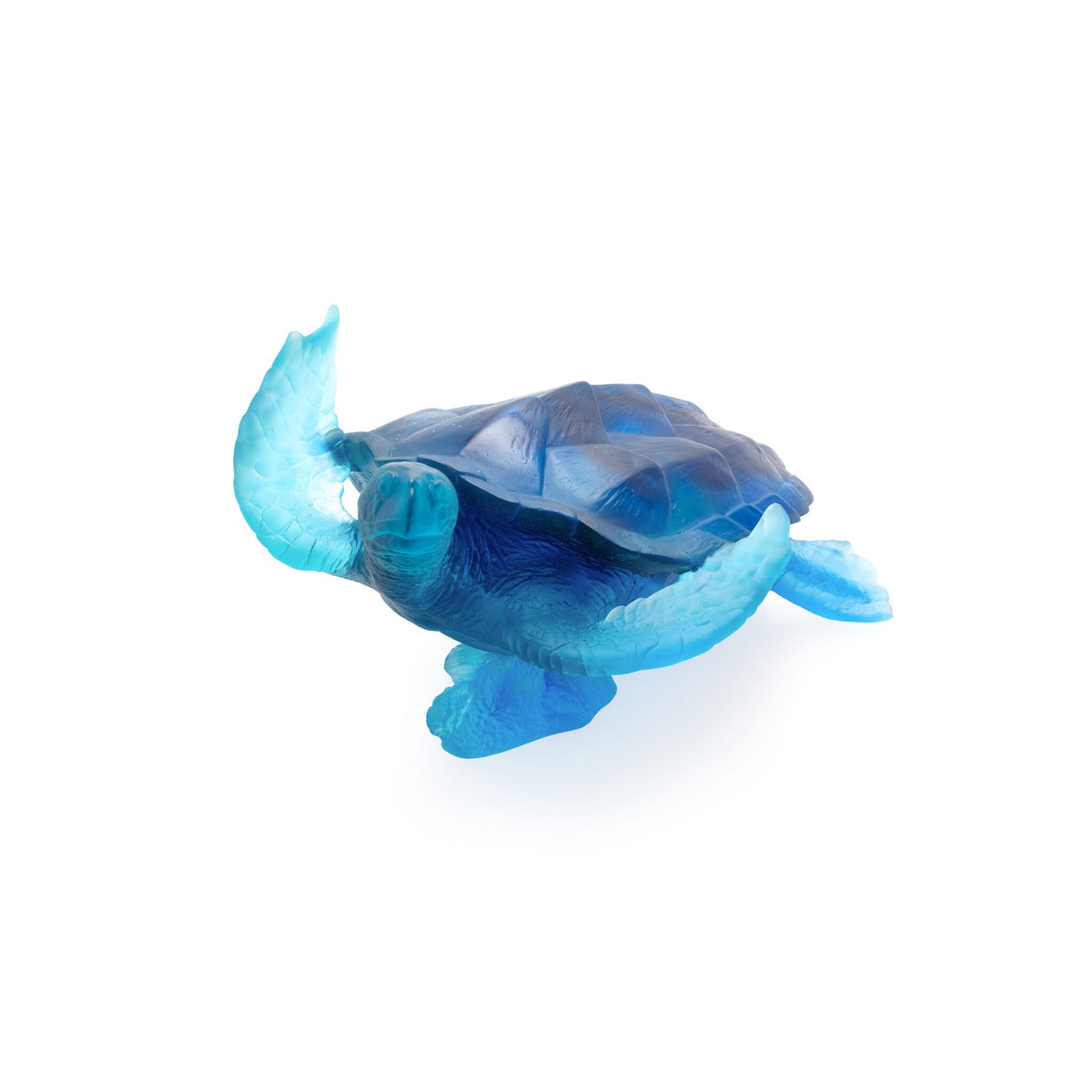 Daum Mer De Corail Large Sea Turtle Sculpture – Blue, alternate view