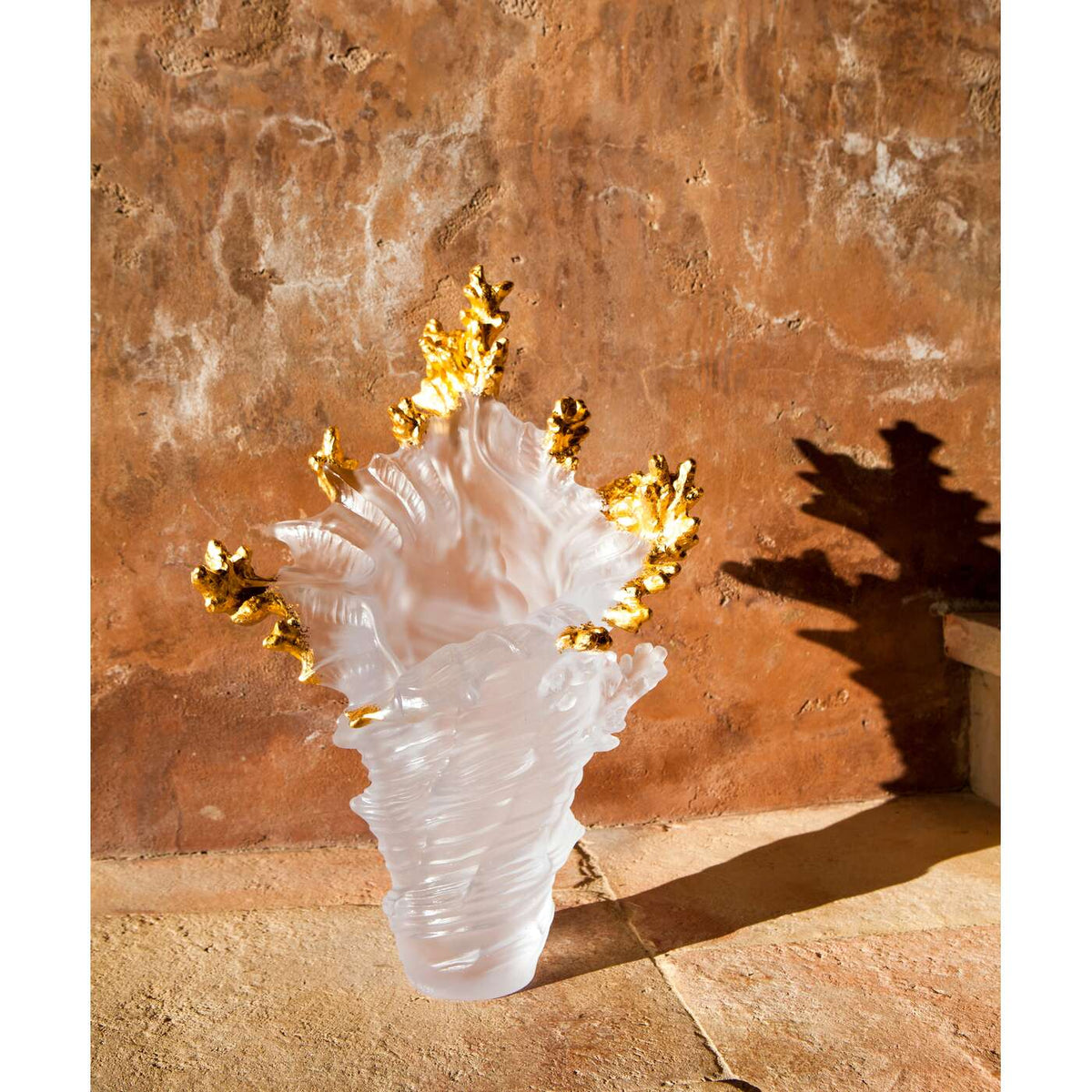 Daum Mer De Corail Large Vase – White gold finish 99ex, alternate view