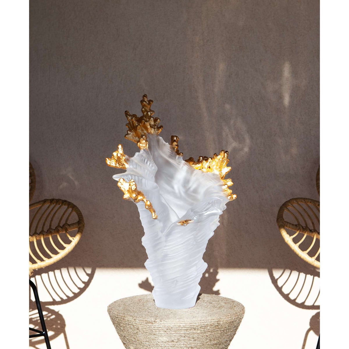 Daum Mer De Corail Large Vase – White gold finish 99ex, alternate view