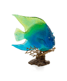 Daum Mer De Corail Royal Angelfish Sculpture — Blue and yellow 125ex