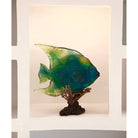 Daum Mer De Corail Royal Angelfish Sculpture – Blue and yellow 125ex, alternate view