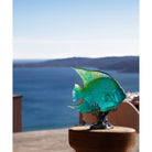 Daum Mer De Corail Royal Angelfish Sculpture – Turquoise, alternate view