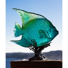 Daum Mer De Corail Royal Angelfish Sculpture – Turquoise, alternate view