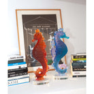Daum Mer De Corail Seahorse Sculpture – Amber red, alternate view