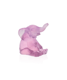 Daum Mini Elephant Sculpture — Pink