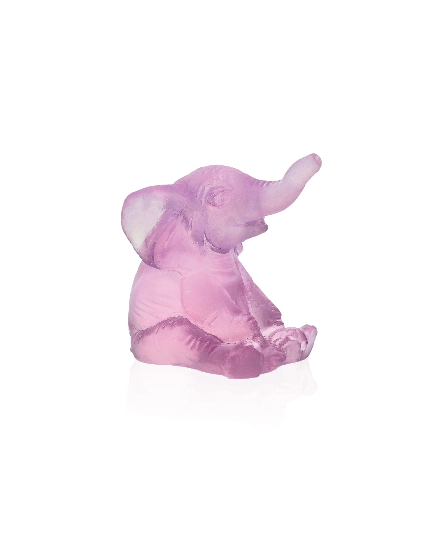 Daum Mini Elephant Sculpture — Pink
