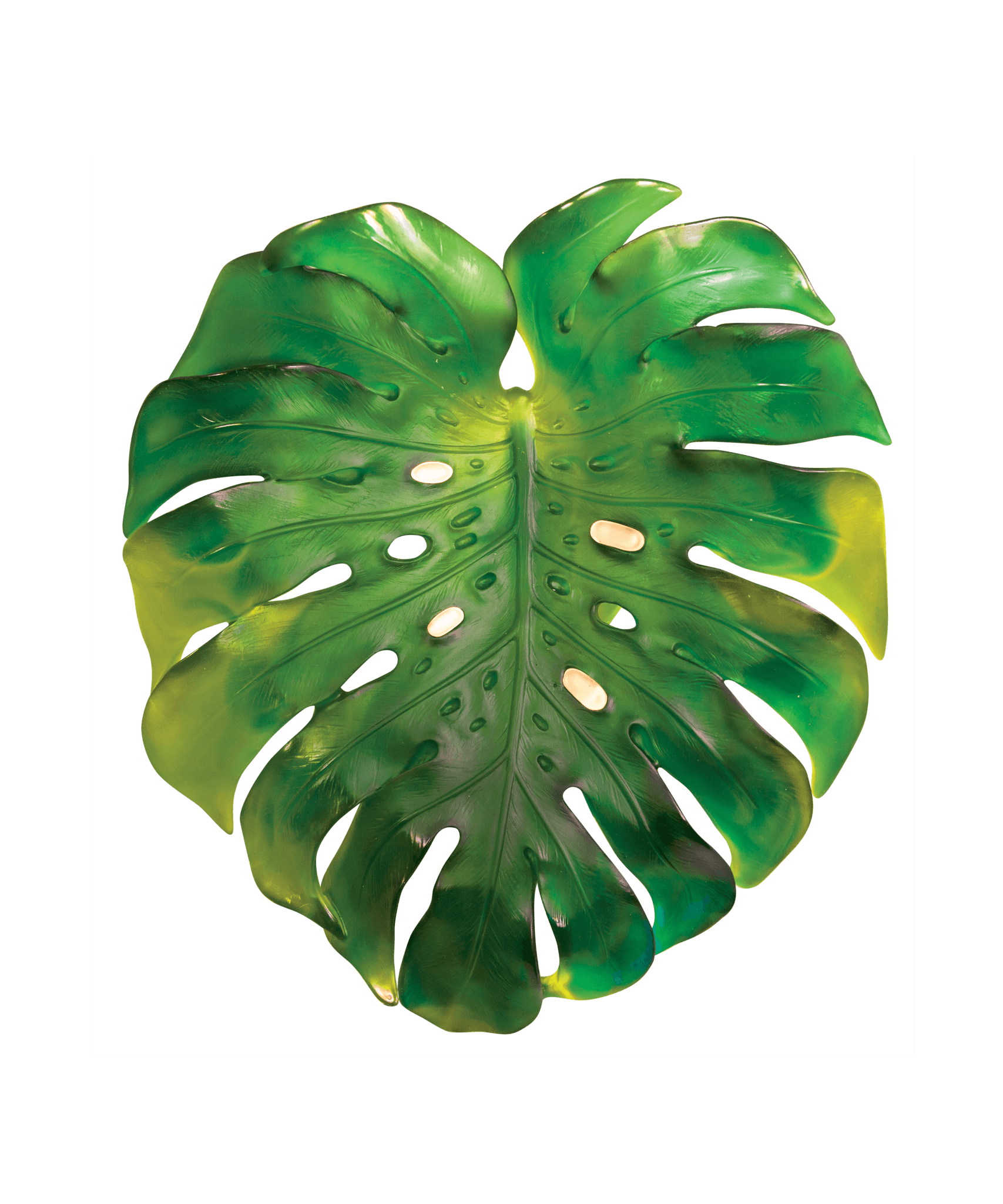 Daum Monstera Large Wall Lamp By Emilio Robba Wall Sconce — Green
