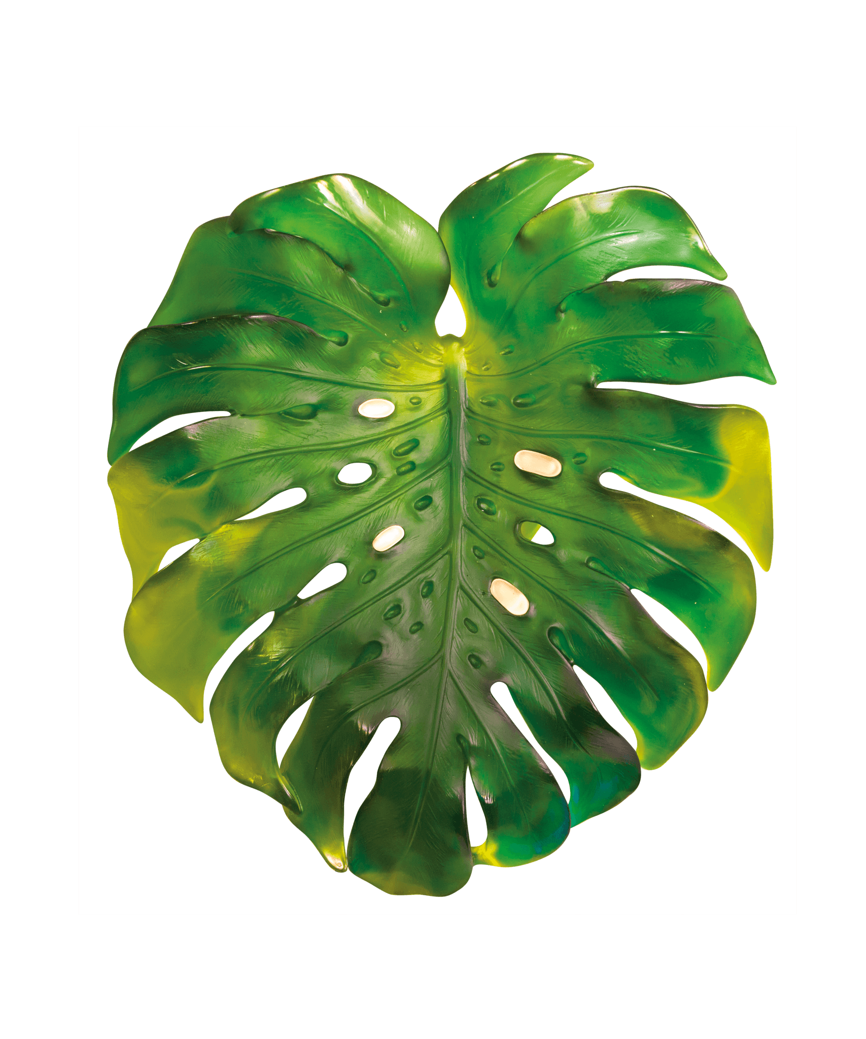 Daum Monstera Large Wall Leaf By Emilio Robba Wall Sculpture — Green