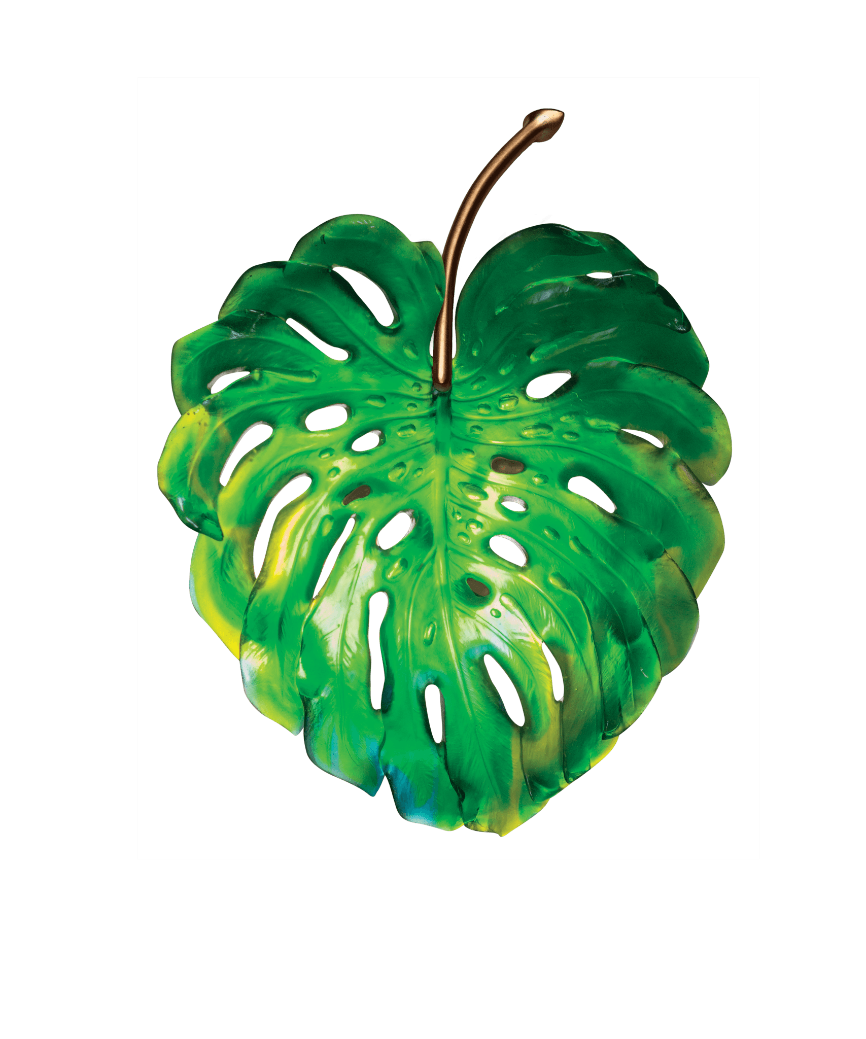 Daum Monstera Small Wall Lamp By Emilio Robba Wall Sconce — Green