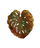 Daum Monstera Small Wall Leaf By Emilio Robba Wall Sculpture — long fixing Amber