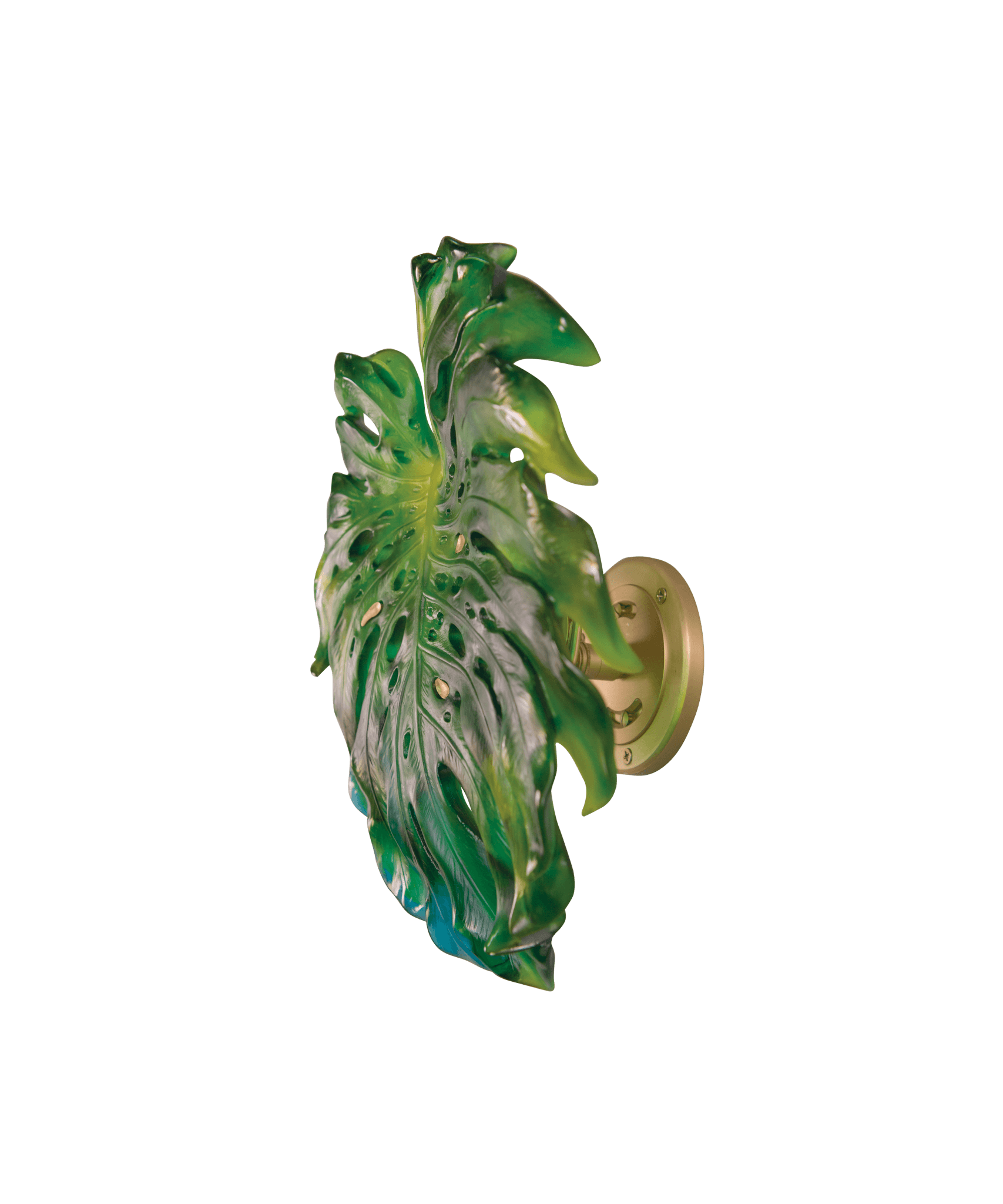 Daum Monstera Small Wall Leaf By Emilio Robba Wall Sculpture — long fixing Green