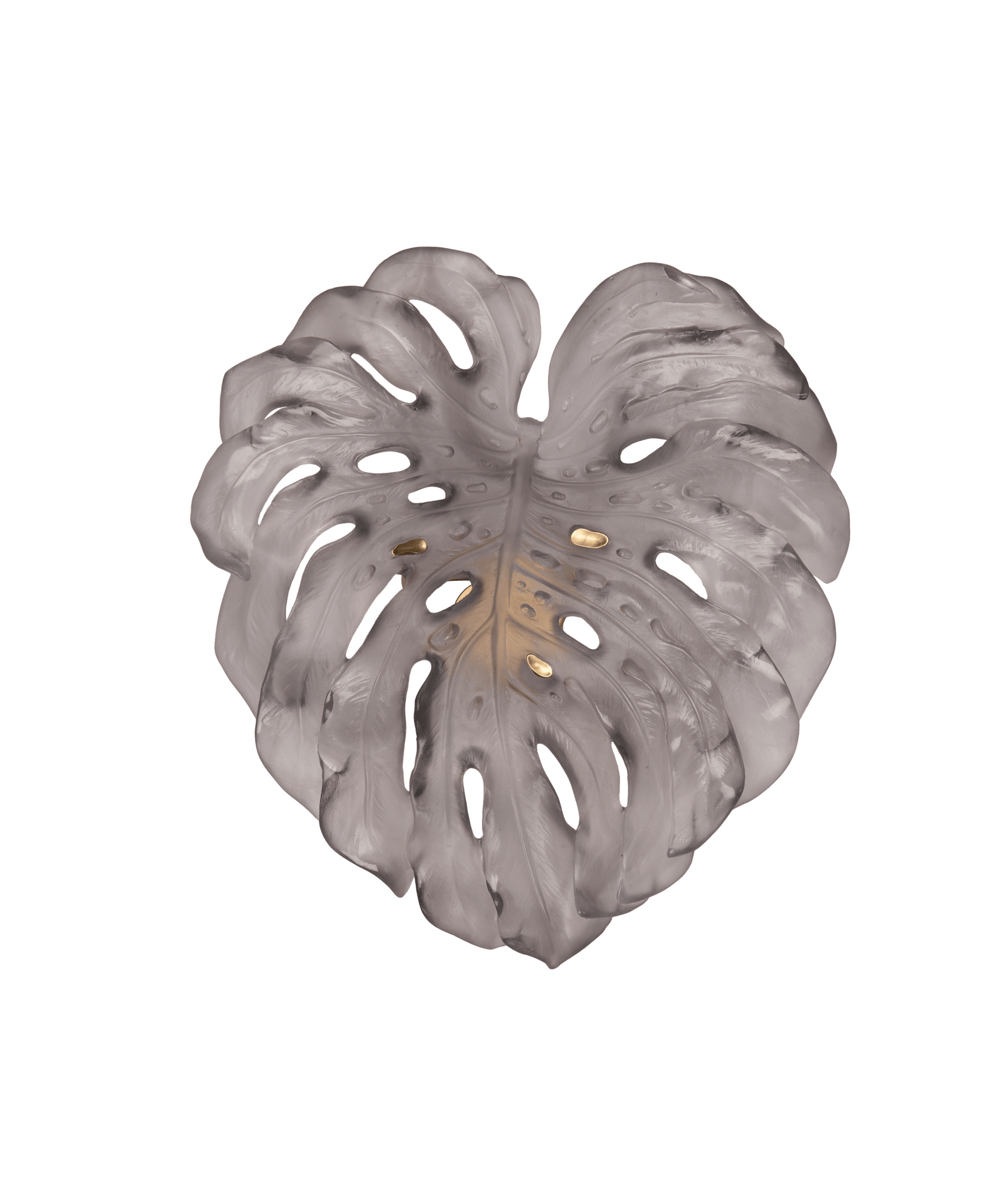 Daum Monstera Small Wall Leaf By Emilio Robba Wall Sculpture — long fixing Grey