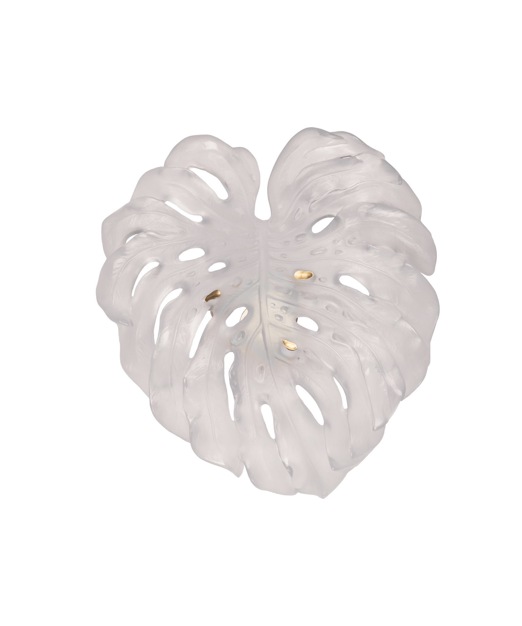 Daum Monstera Small Wall Leaf By Emilio Robba Wall Sculpture — long fixing White