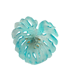 Daum Monstera Small Wall Leaf By Emilio Robba Wall Sculpture — size Turquoise
