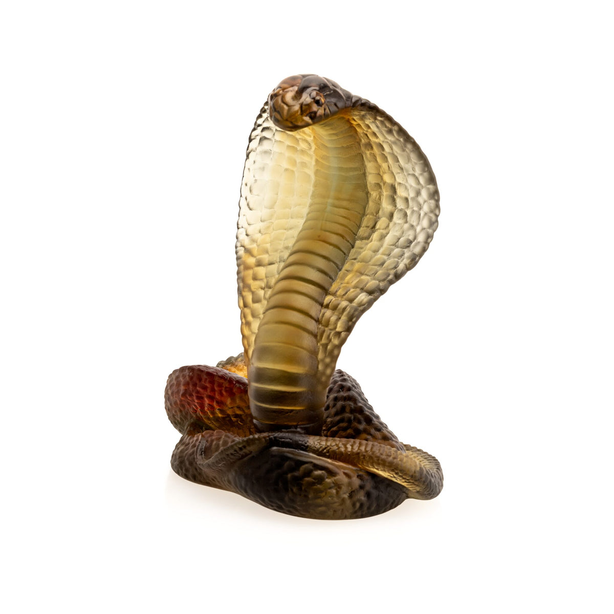 Daum Naja 500ex Sculpture – Amber and grey, alternate view